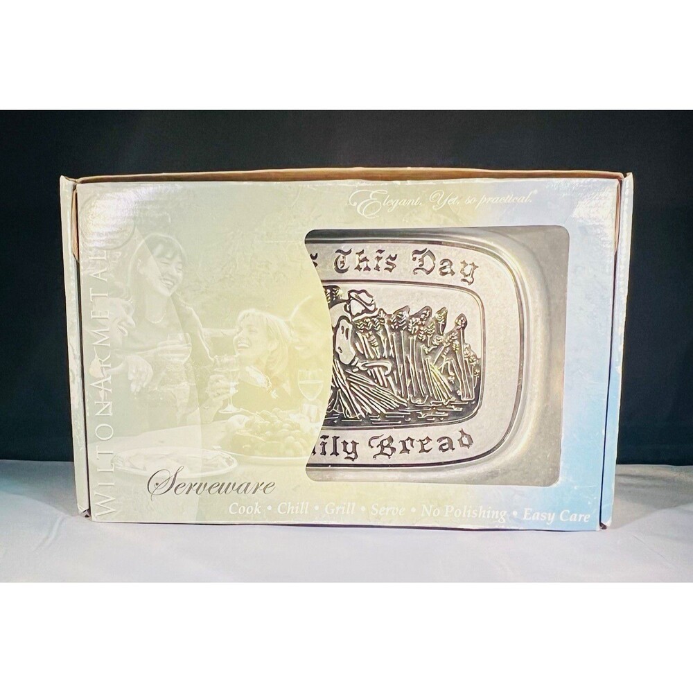 Wilton Armetale Large Serving Tray "Give Us This Day Our Daily Bread" 601009